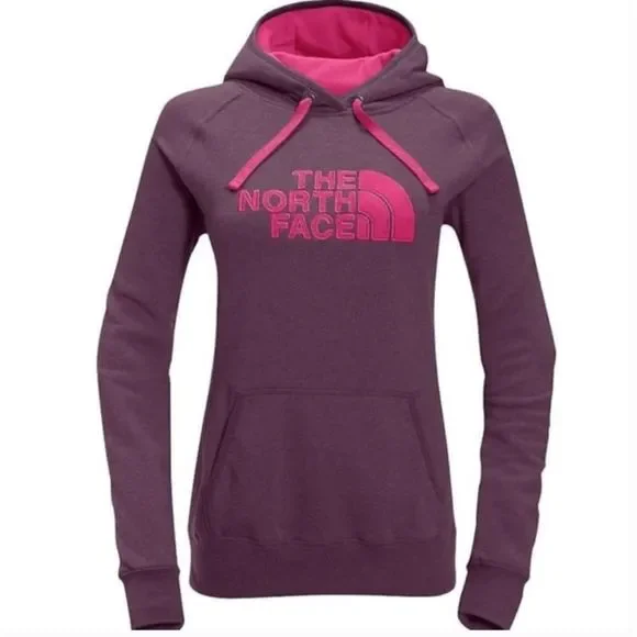 The North Face Women's Avalon Half Dome Waffle Hoodie Amaranth Purple Sz Medium - Picture 1 of 7